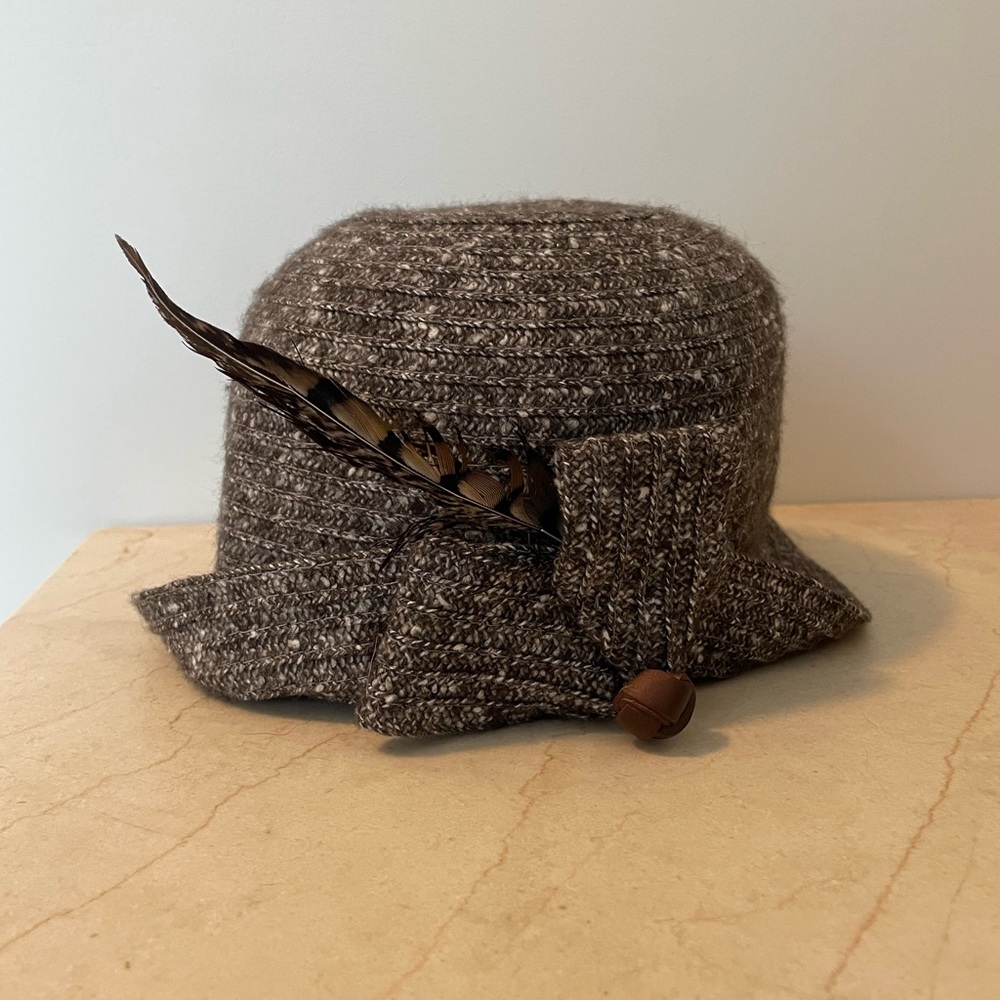 Betmar Gray Tweed Hat with Black Band